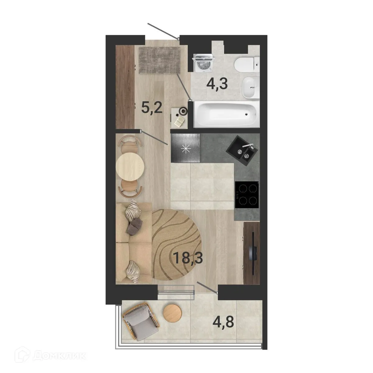 Фото квартиры в ЖК Тетрис