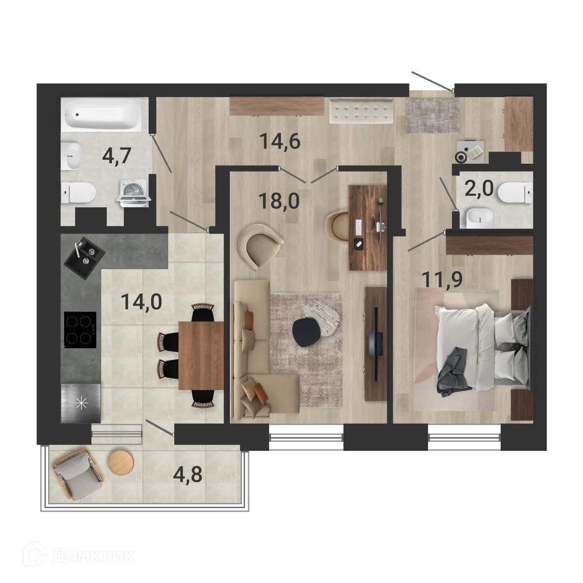 Фото квартиры в ЖК Тетрис