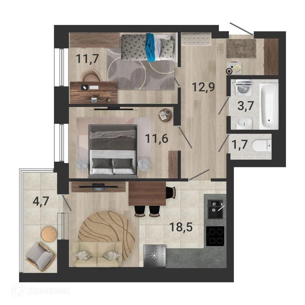 Фото квартиры в ЖК Тетрис