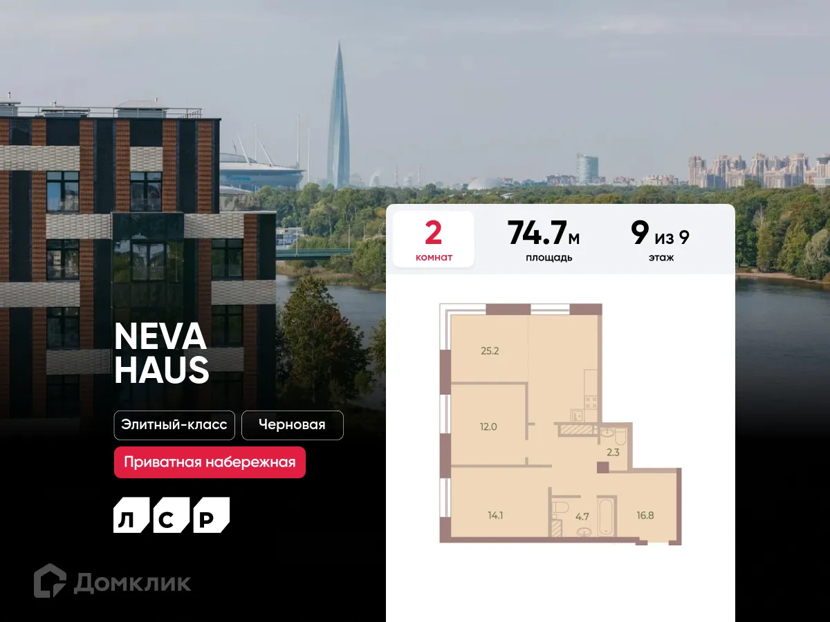 Фото квартиры в ЖК "NEVA HAUS (НЕВА ХАУС)"