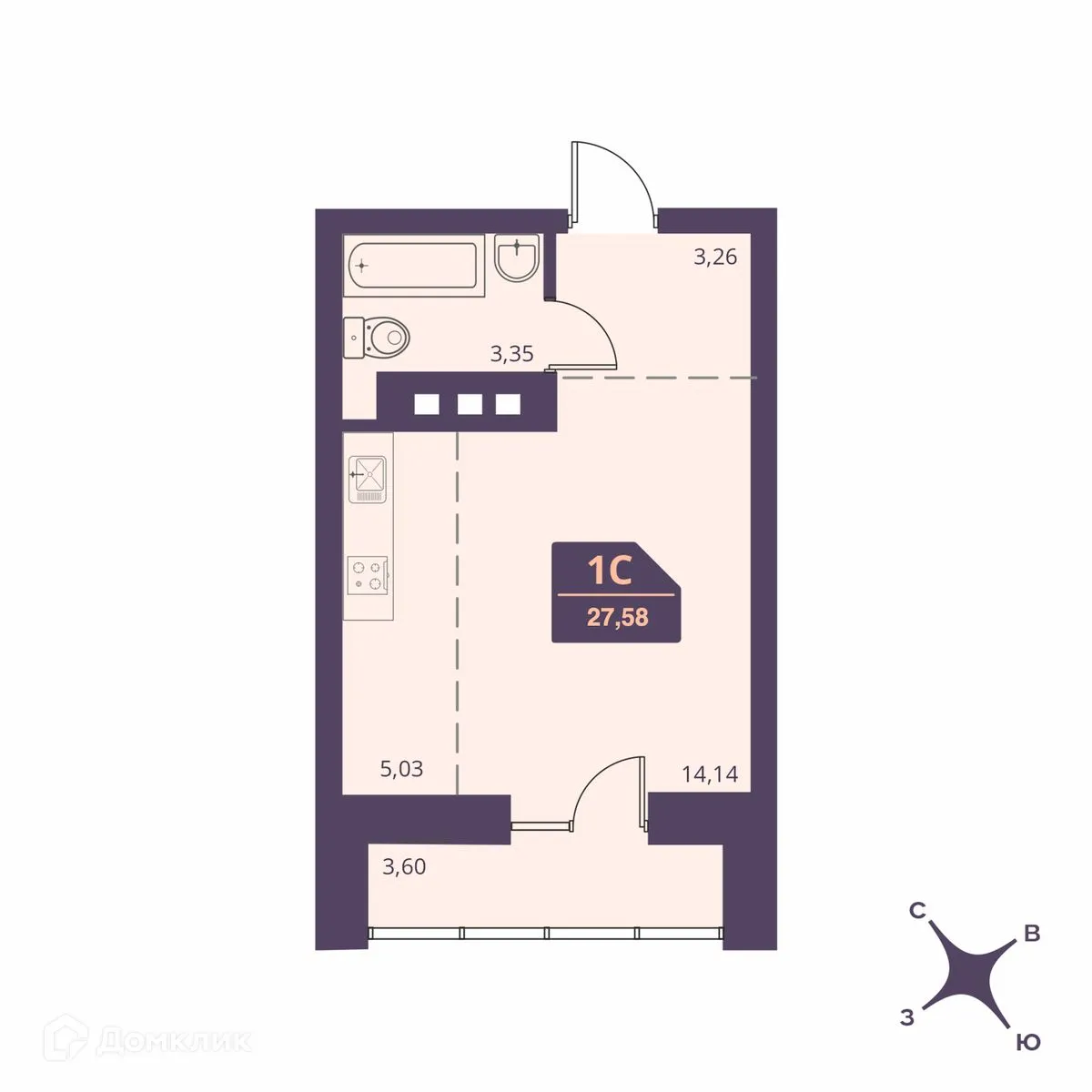 Фото квартиры в ЖК СЕМЕЙНЫЙ ДОМ FOR STARS (ФО СТАРС)