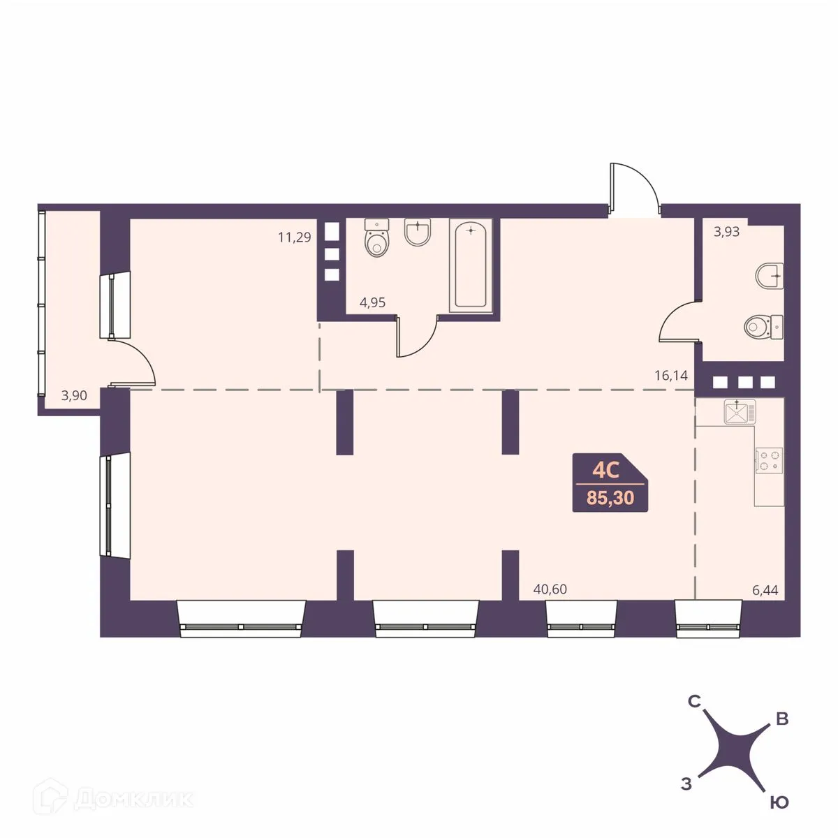 Фото квартиры в ЖК СЕМЕЙНЫЙ ДОМ FOR STARS (ФО СТАРС)