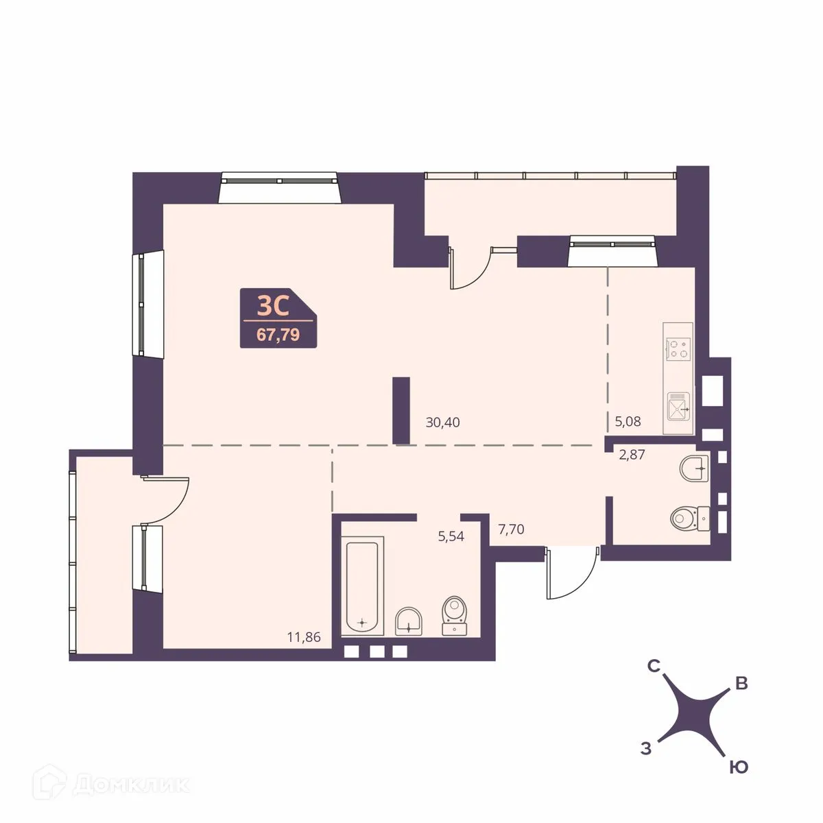 Фото квартиры в ЖК СЕМЕЙНЫЙ ДОМ FOR STARS (ФО СТАРС)