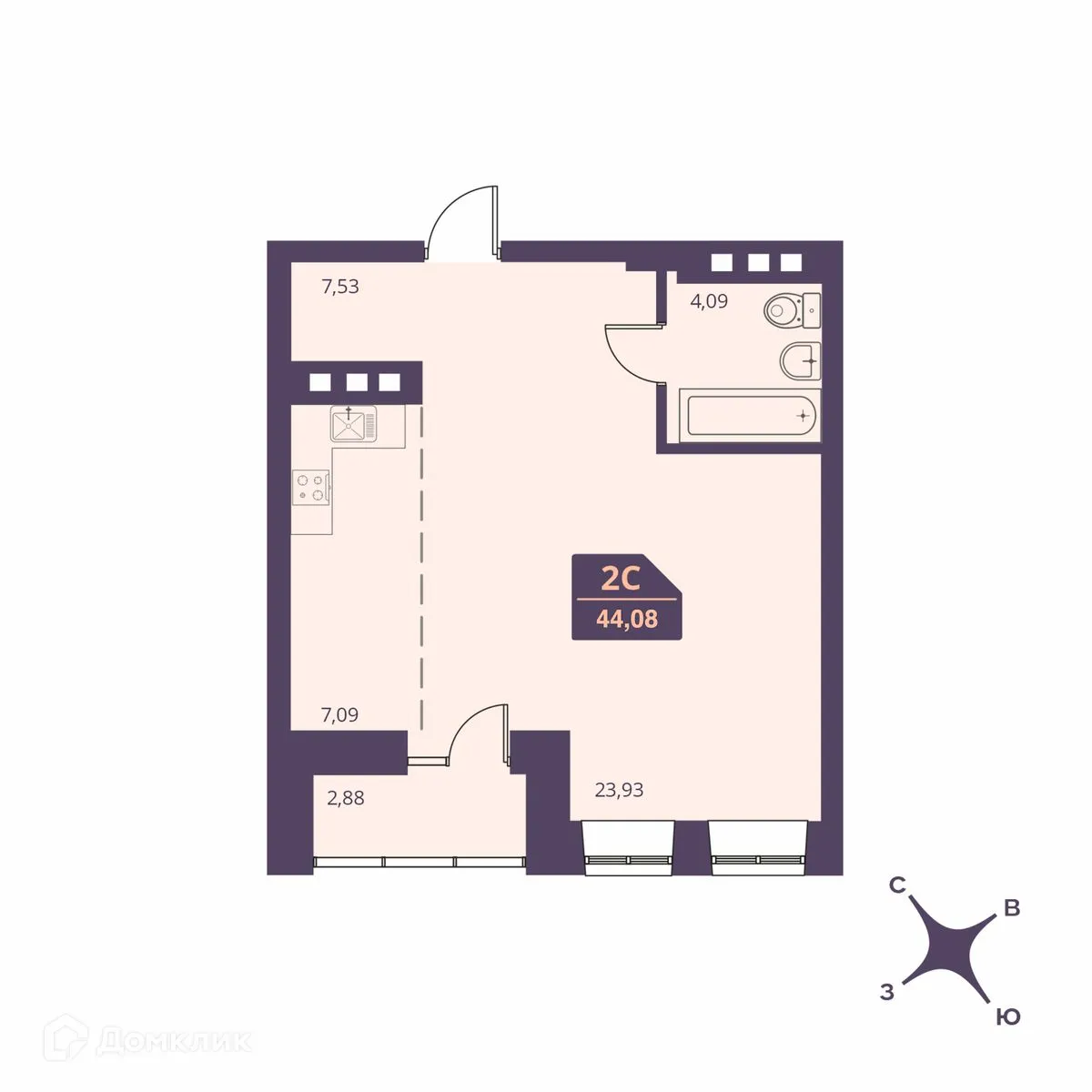 Фото квартиры в ЖК СЕМЕЙНЫЙ ДОМ FOR STARS (ФО СТАРС)