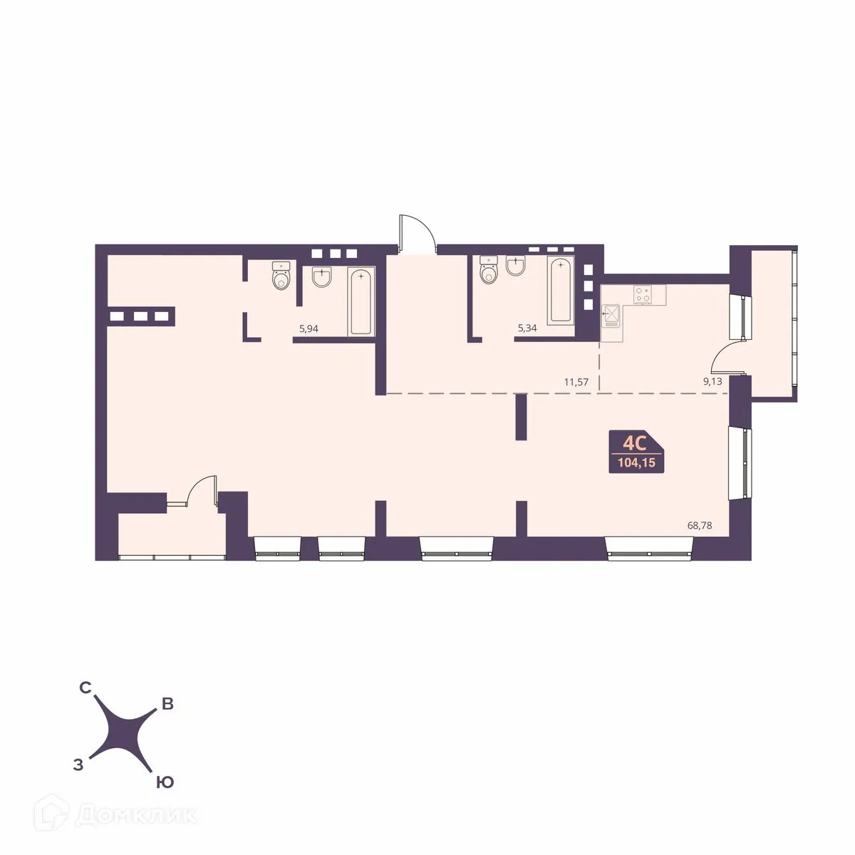 Фото квартиры в ЖК СЕМЕЙНЫЙ ДОМ FOR STARS (ФО СТАРС)