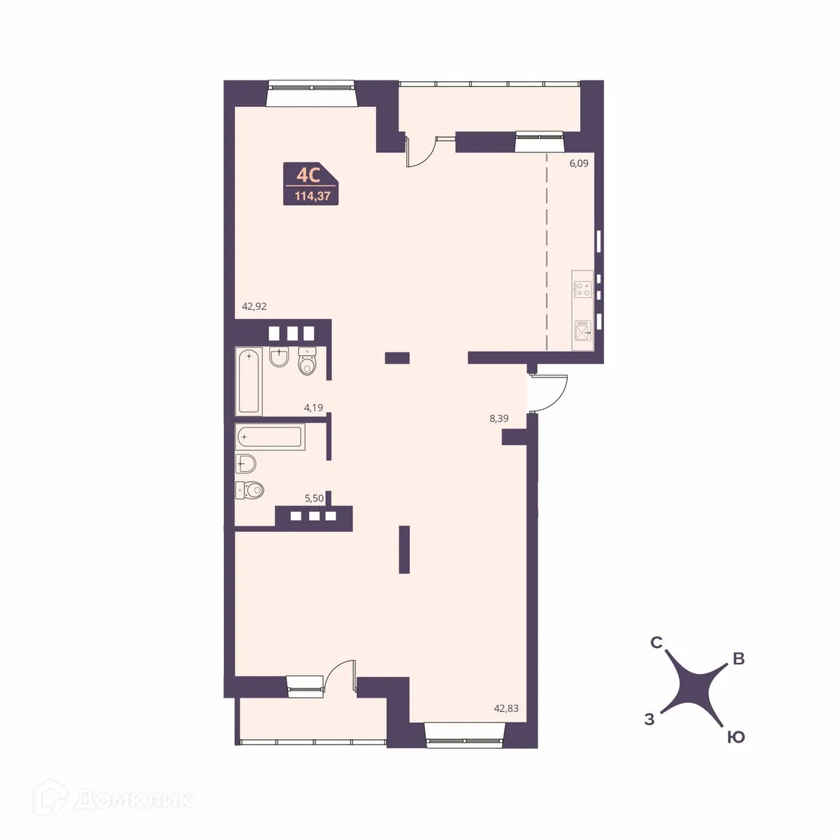 Фото квартиры в ЖК СЕМЕЙНЫЙ ДОМ FOR STARS (ФО СТАРС)