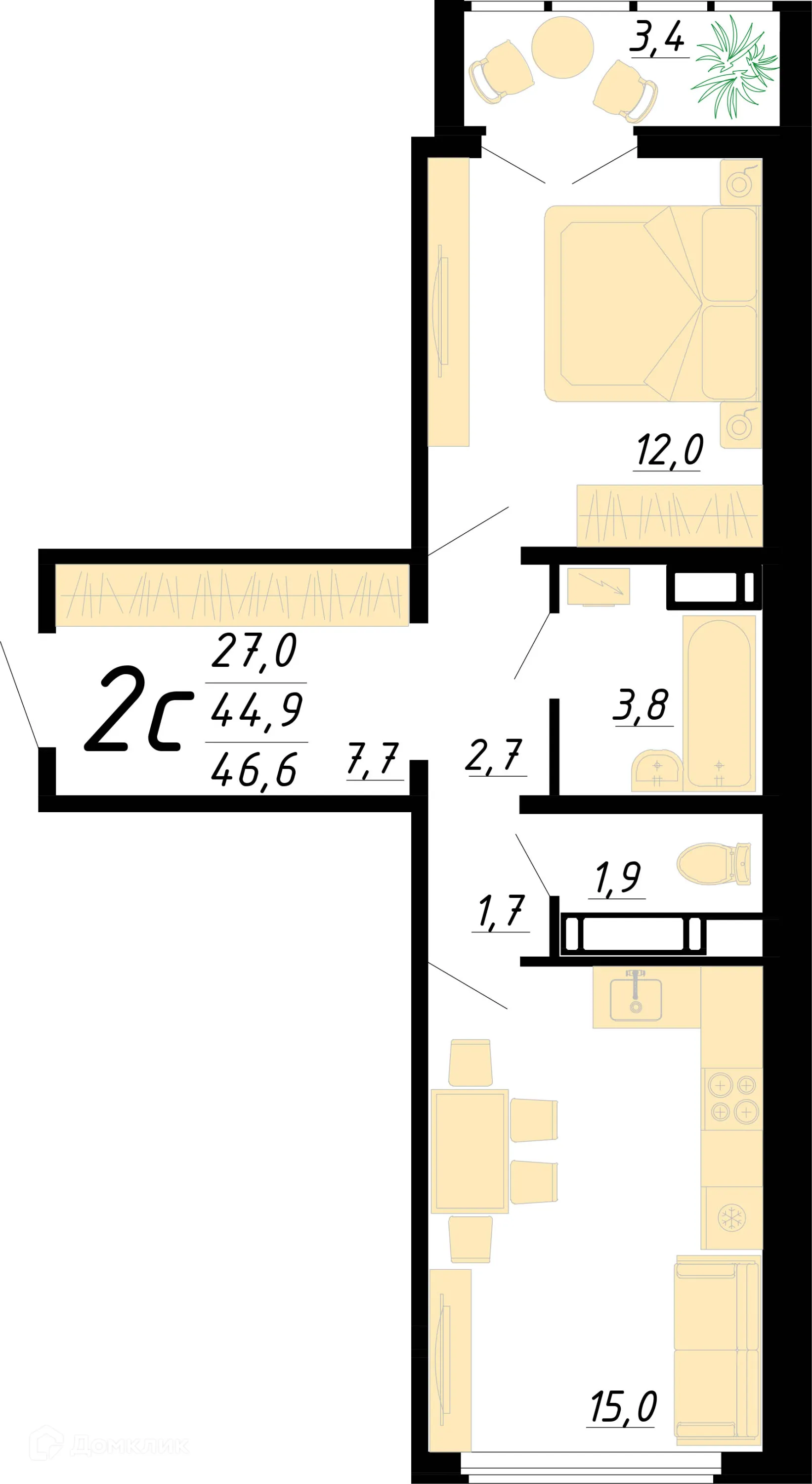 Фото квартиры в ЖК Яблоневые сады