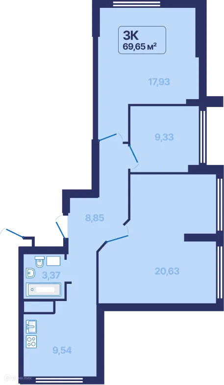 Фото квартиры в ЖК 9 Космонавтов