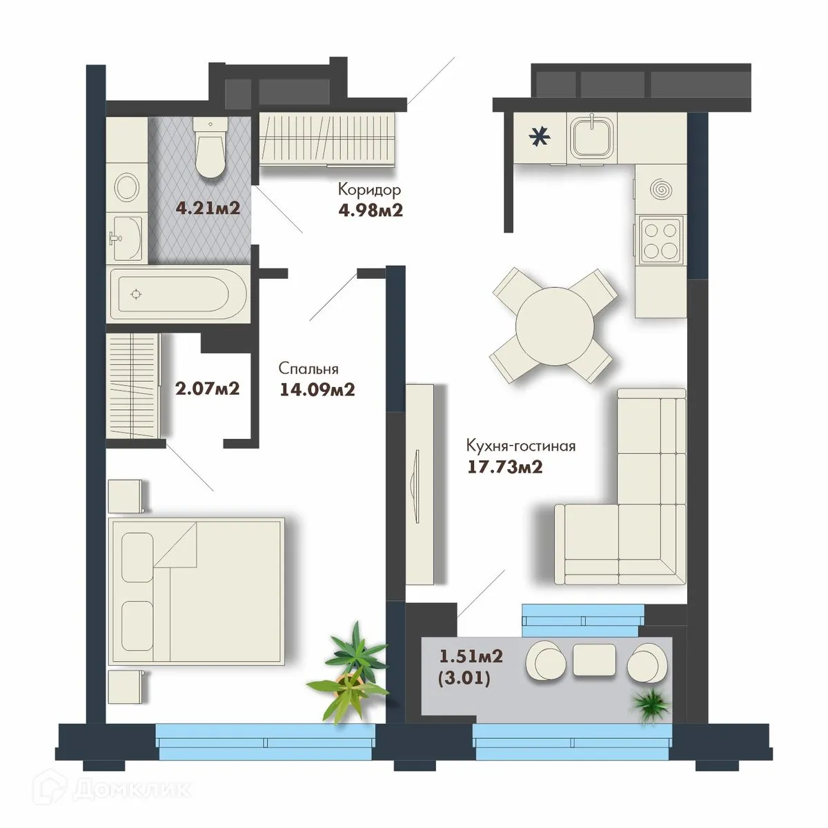 Фото квартиры в ЖК Премиум Кварталы Маяковка