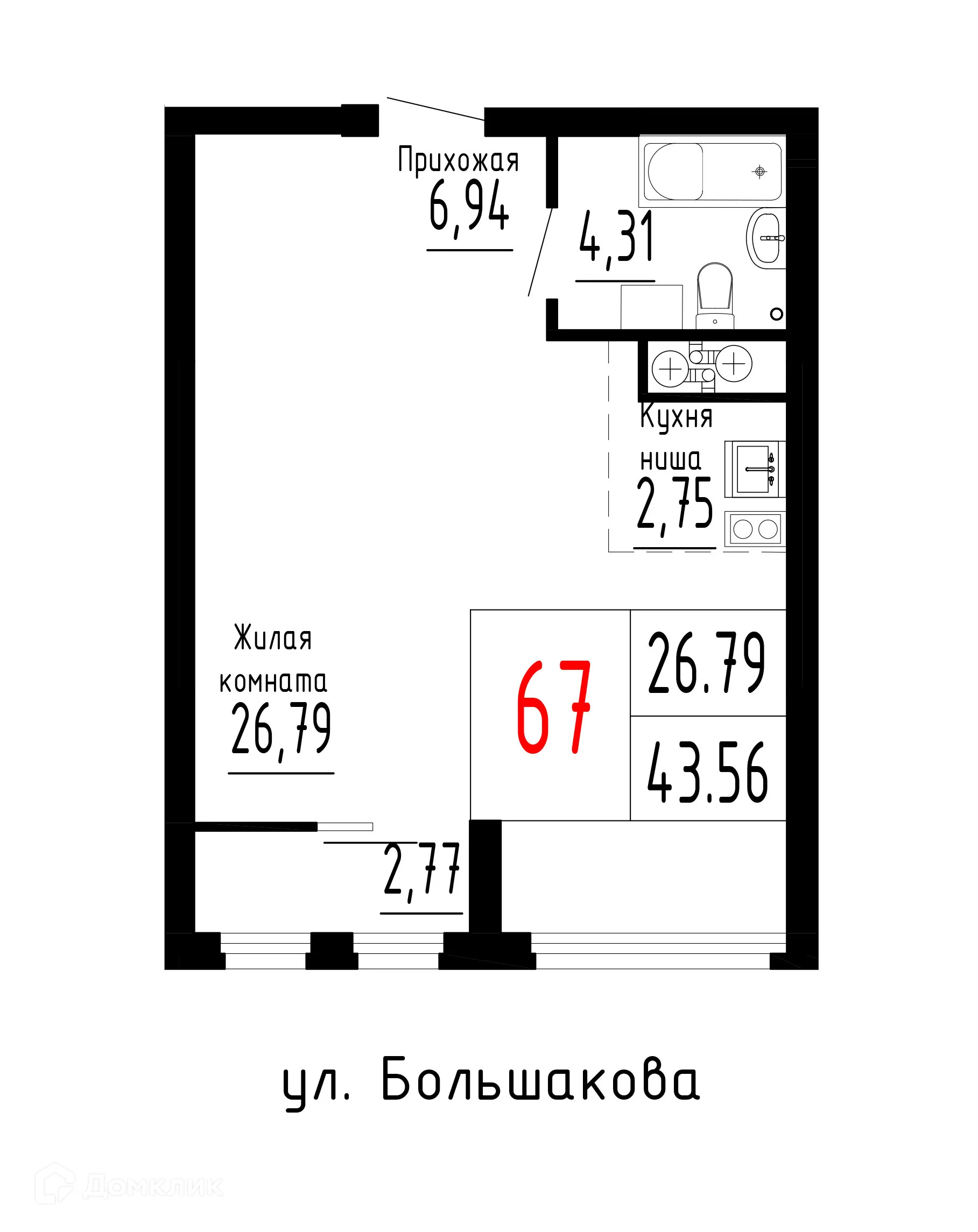 Фото квартиры в ЖК Лувр