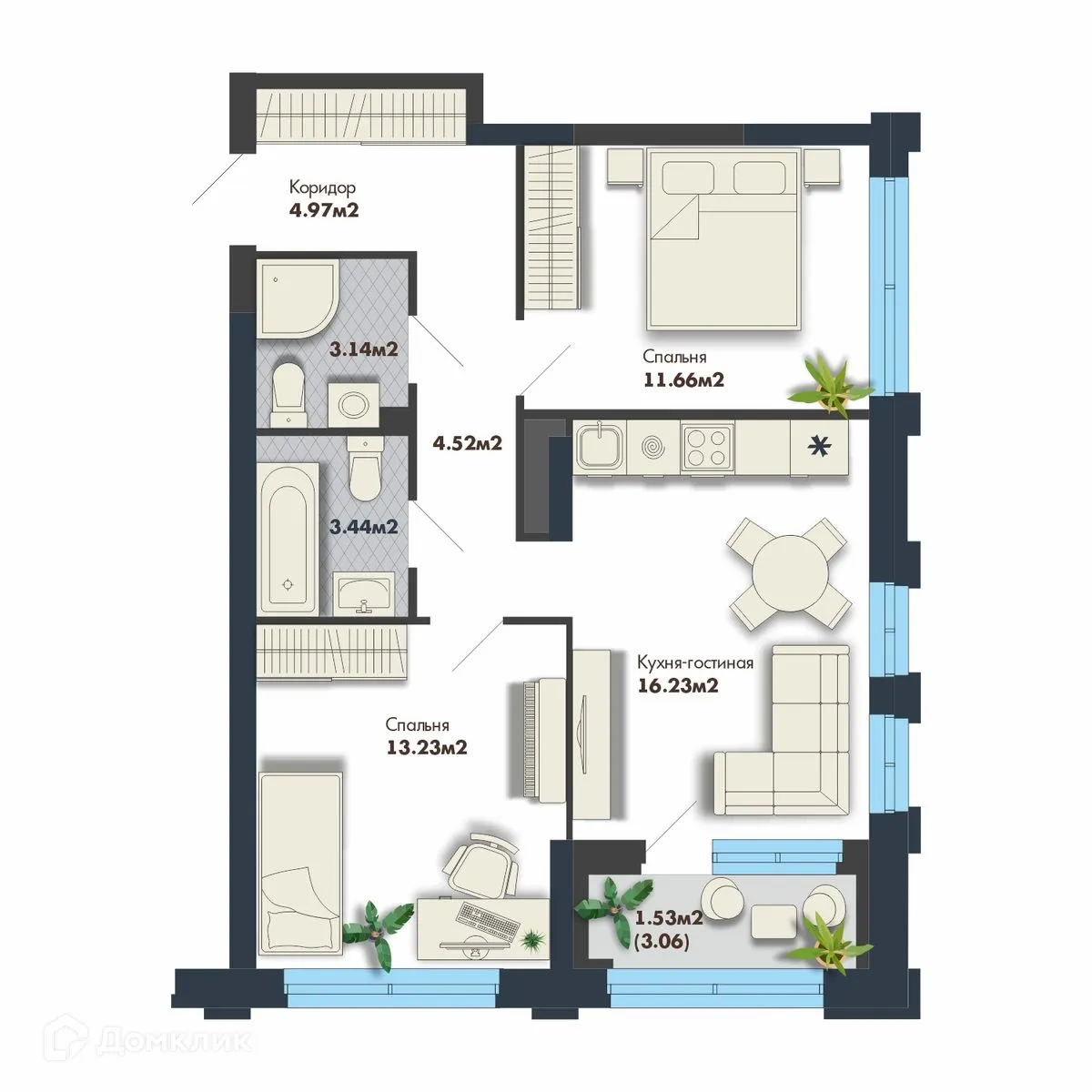 Фото квартиры в ЖК Премиум Кварталы Маяковка