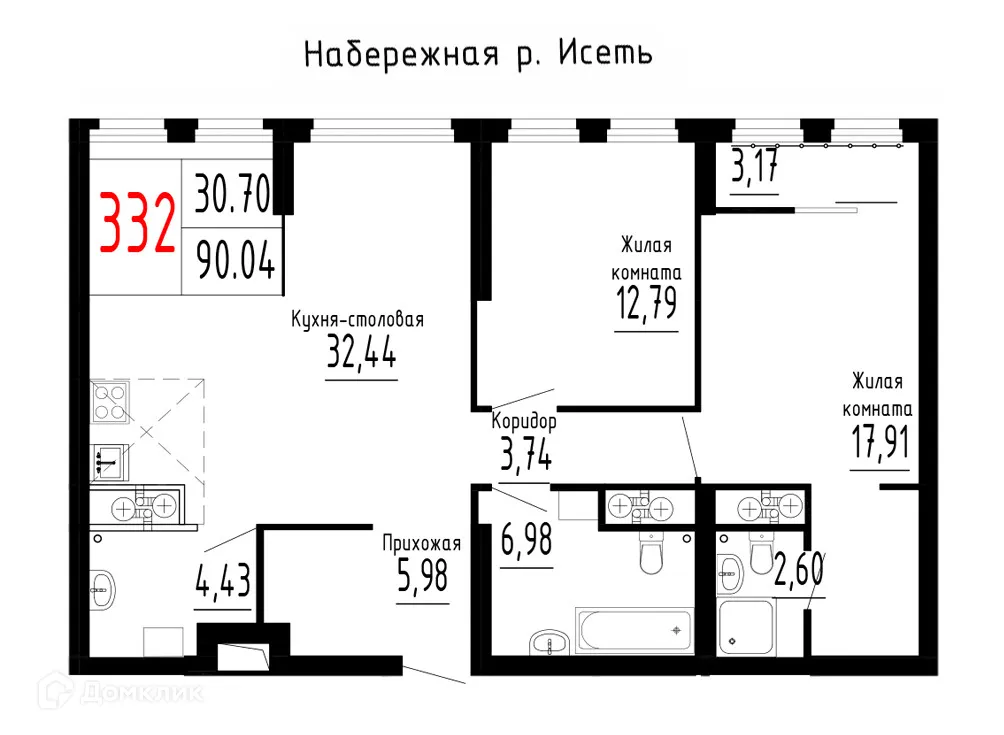 Фото квартиры в ЖК Лувр