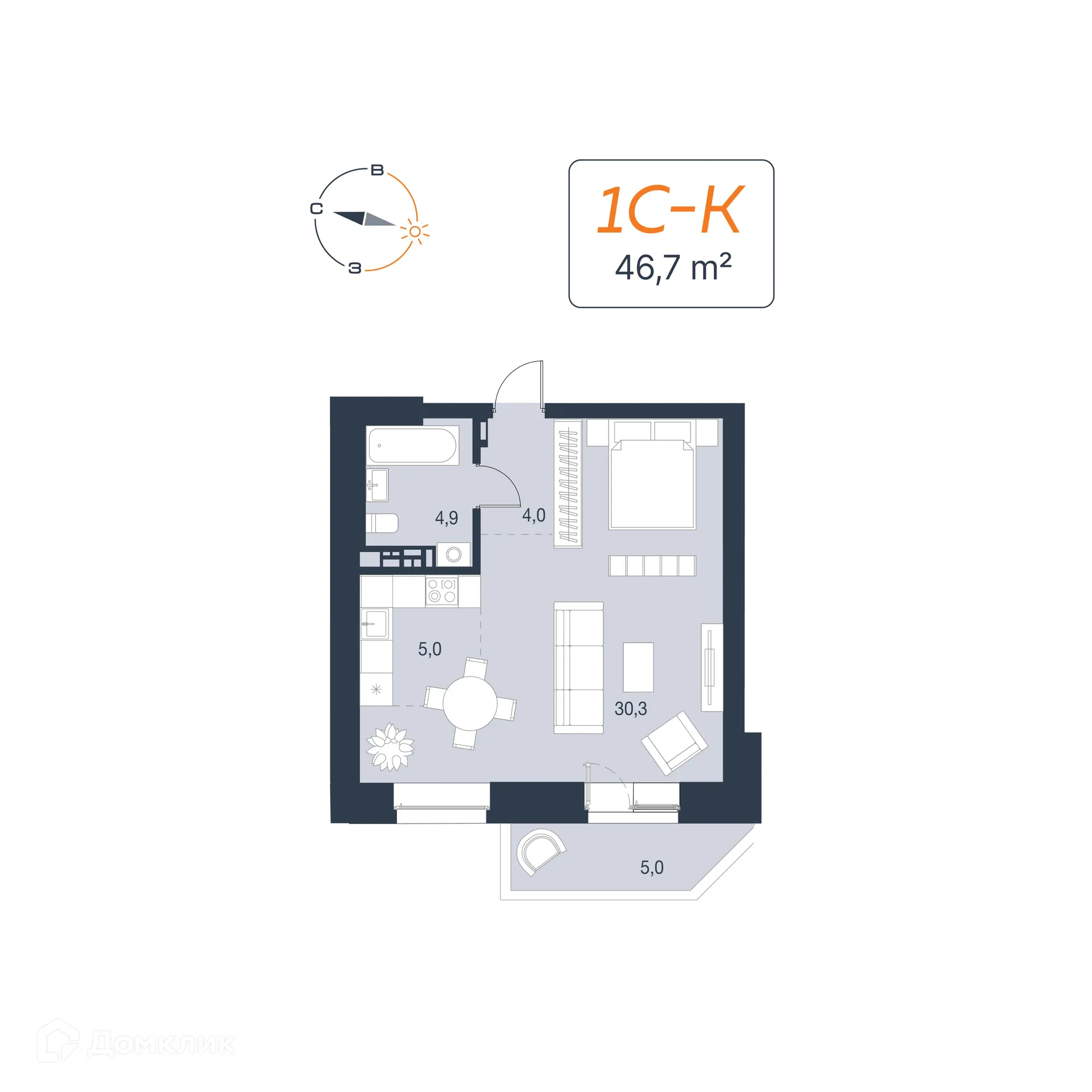 Фото квартиры в ЖК Архитектон. Декабристов,20