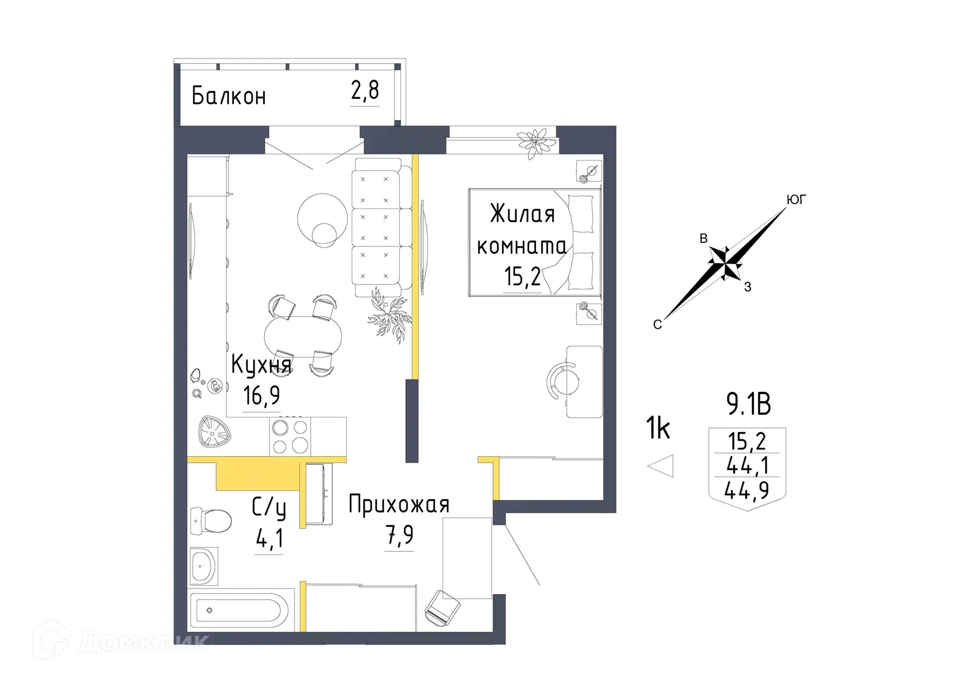 Фото квартиры в ЖК "Зелёная горка"
