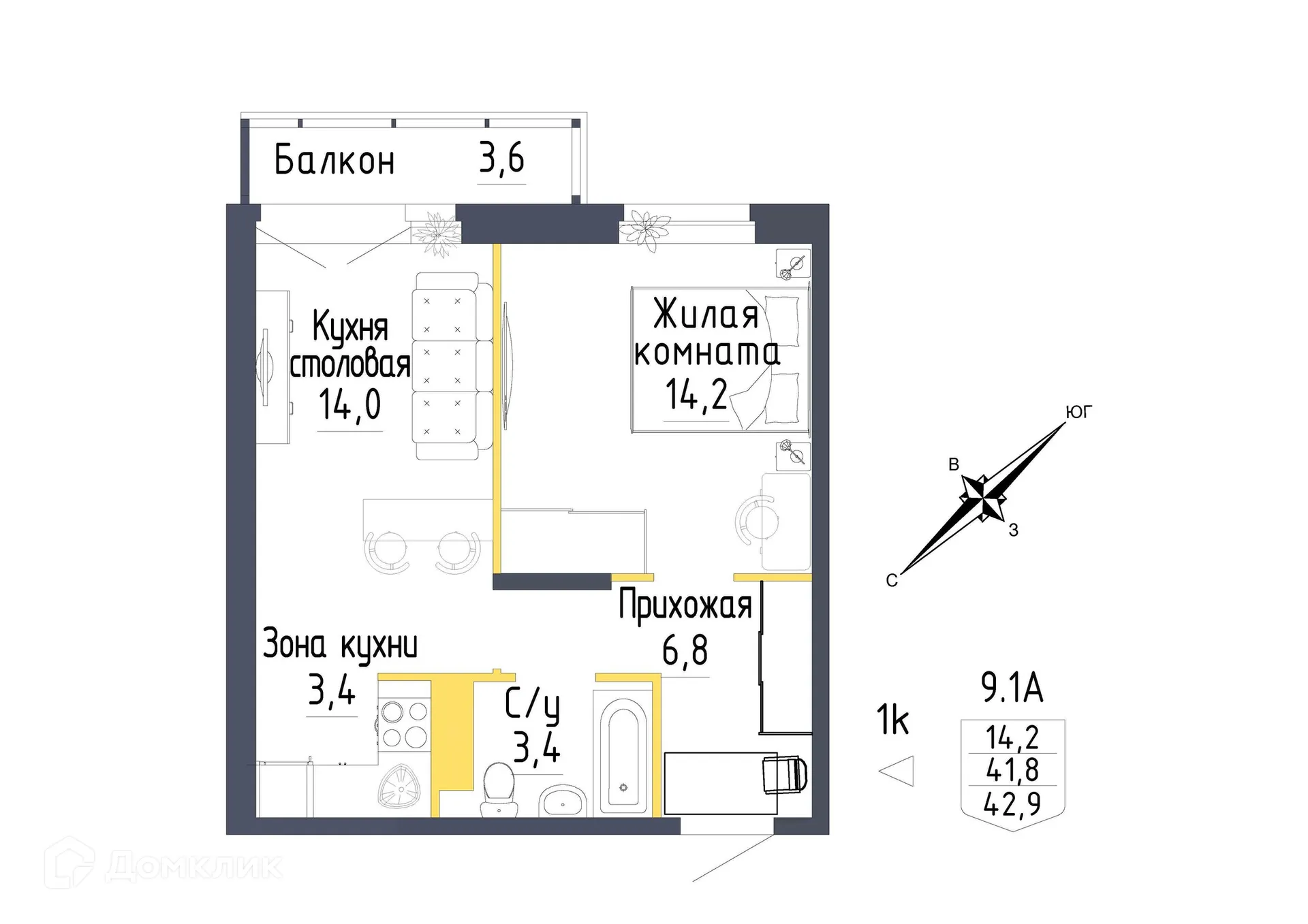Фото квартиры в ЖК "Зелёная горка"