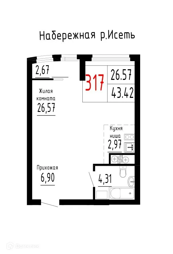 Фото квартиры в ЖК Лувр