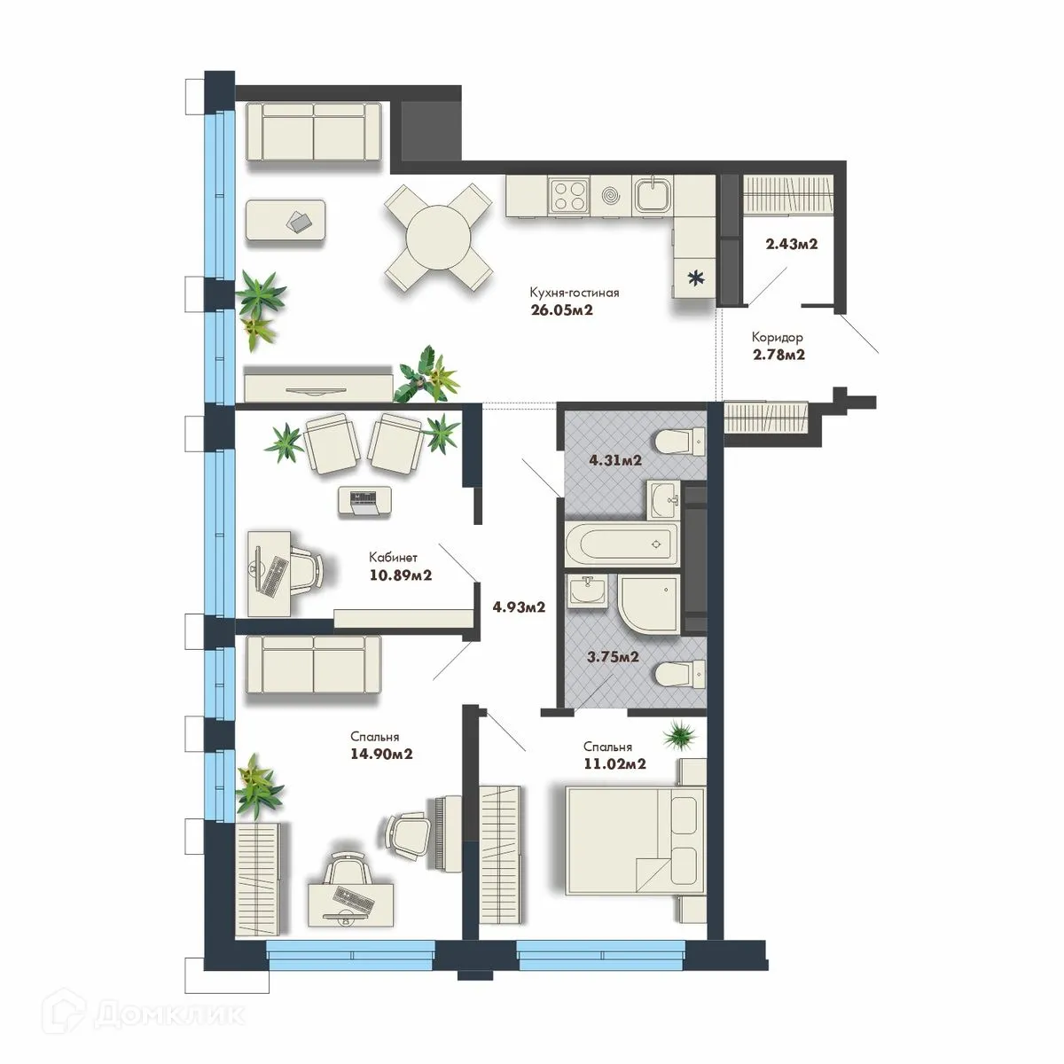 Фото квартиры в ЖК Премиум Кварталы Маяковка
