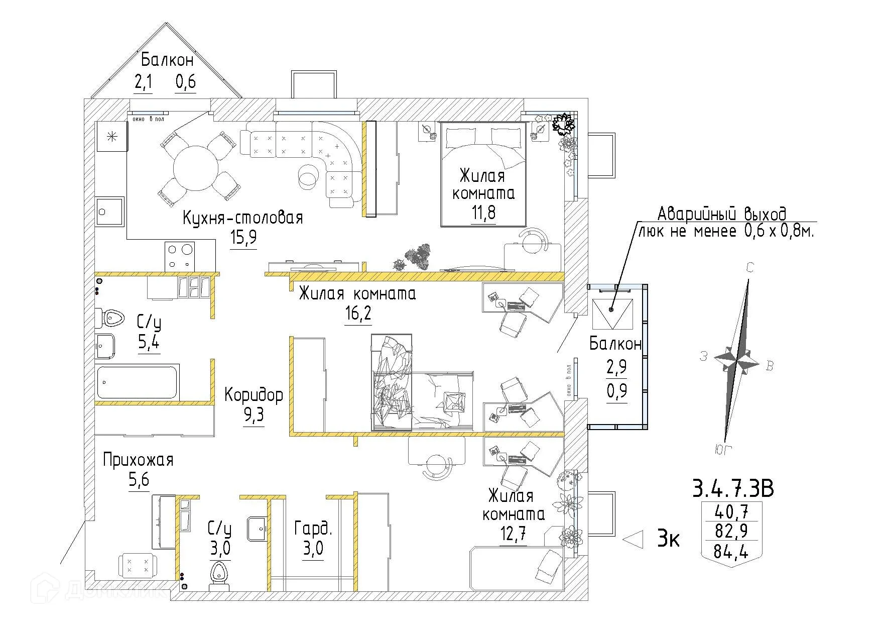 Фото квартиры в ЖК "Зелёная горка"
