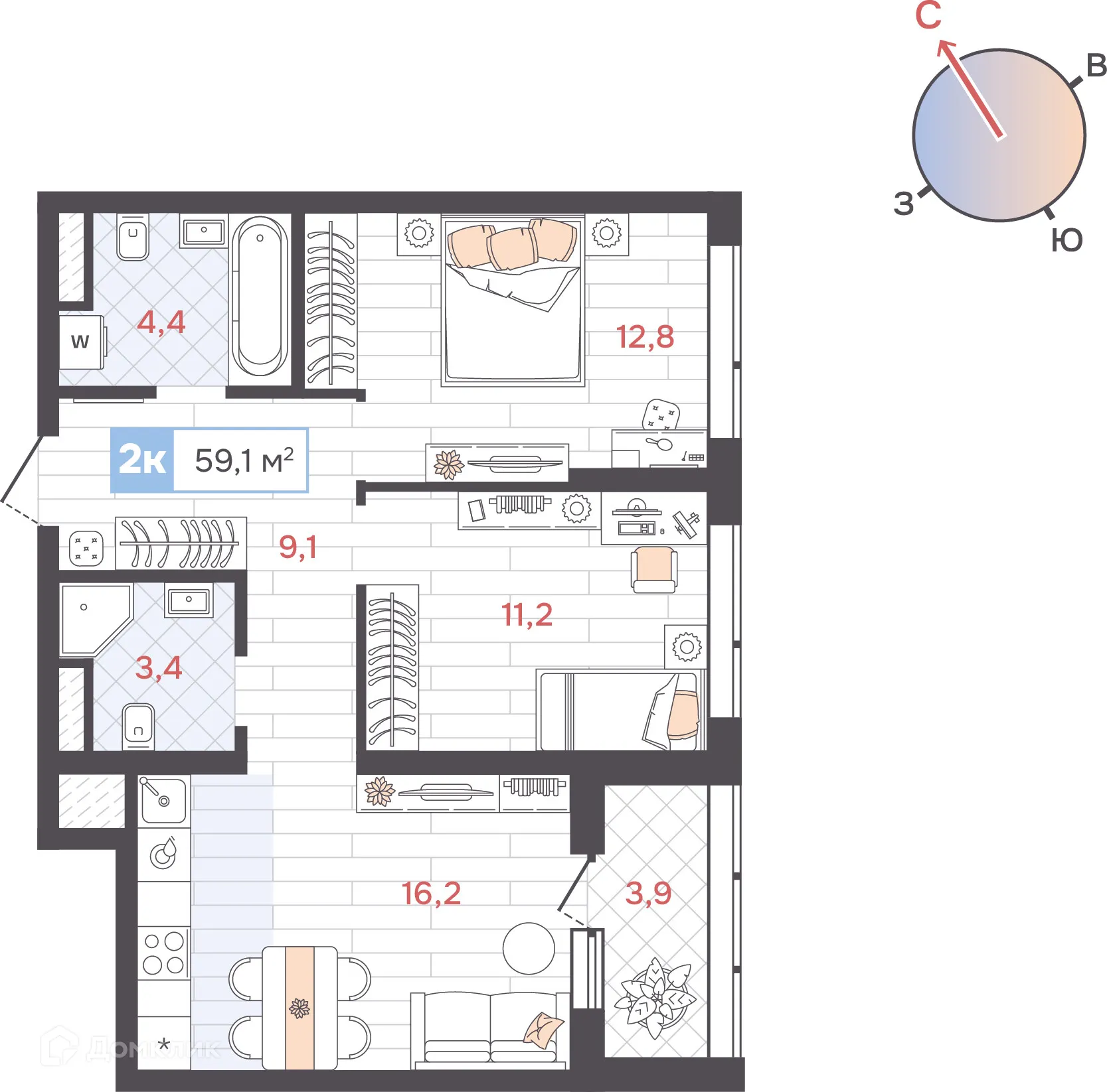 Фото квартиры в ЖК Да на Амундсена