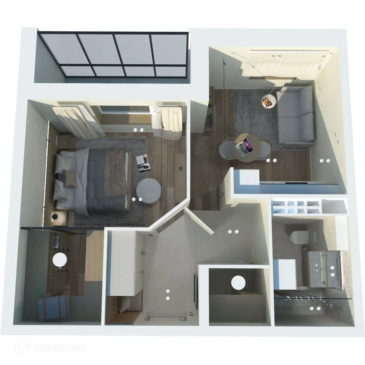 Планировка 1-комнатной квартиры 41.27 м² в ЖК 12 квартал, г. Екатеринбург — фото 2