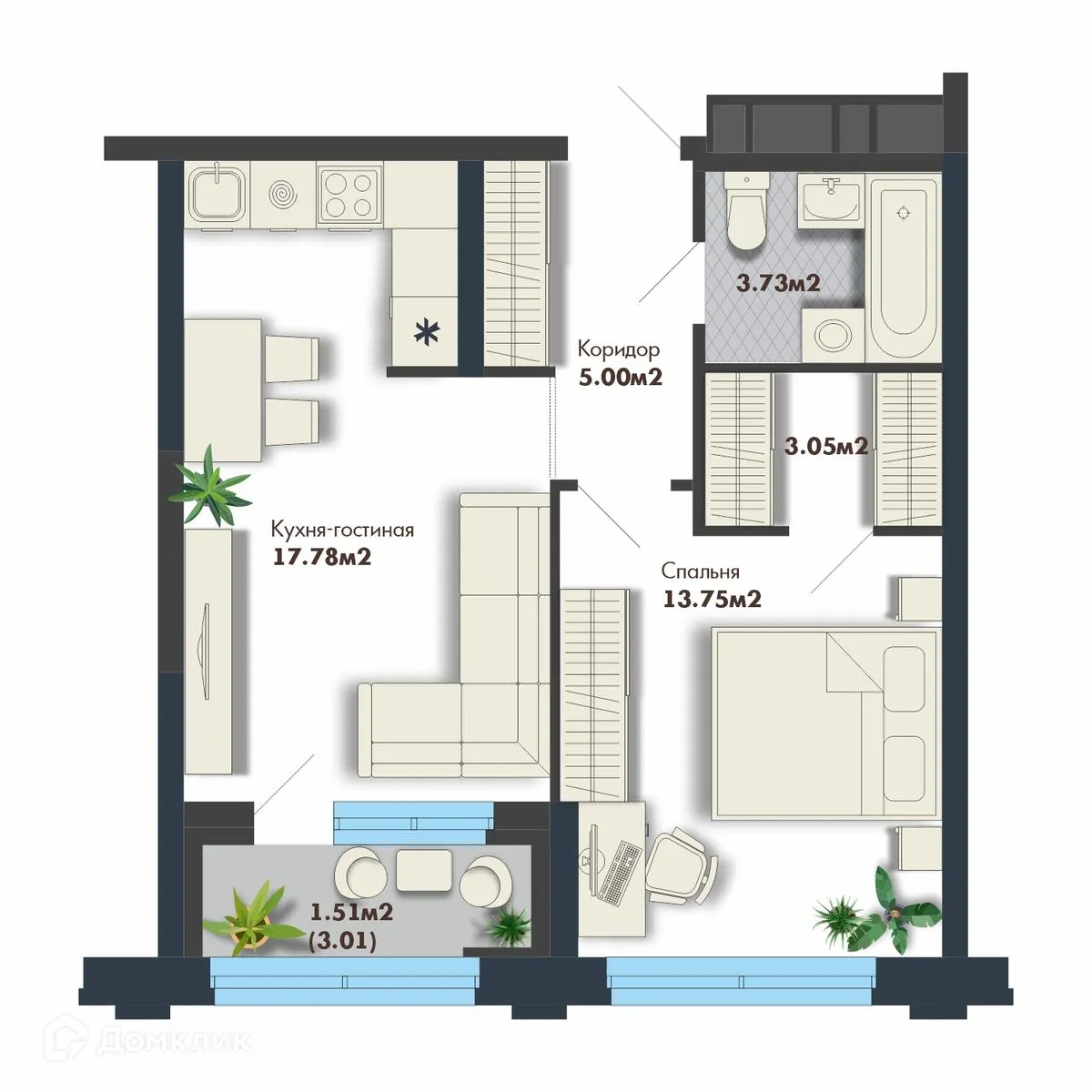 Фото квартиры в ЖК Премиум Кварталы Маяковка