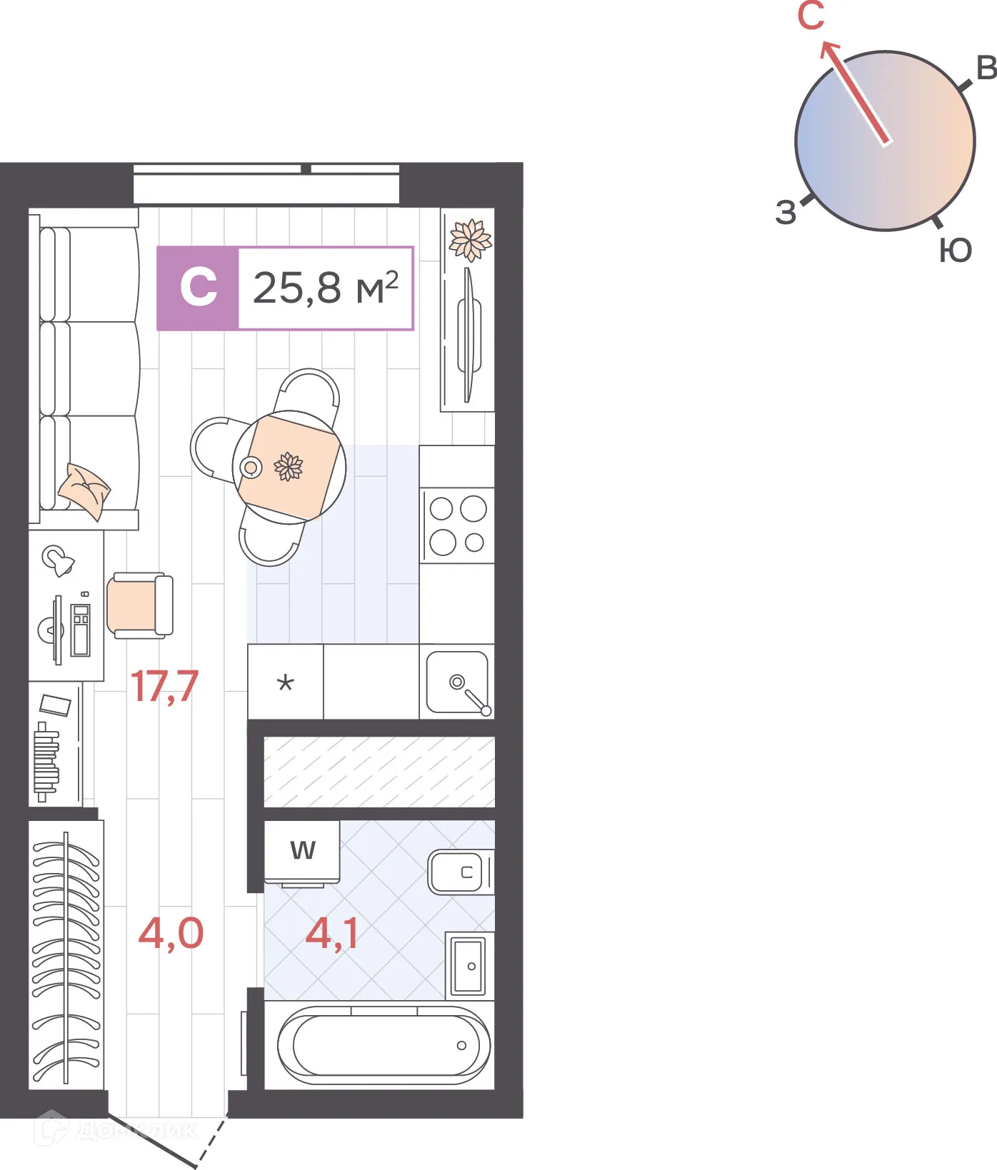 Фото квартиры в ЖК Да на Амундсена