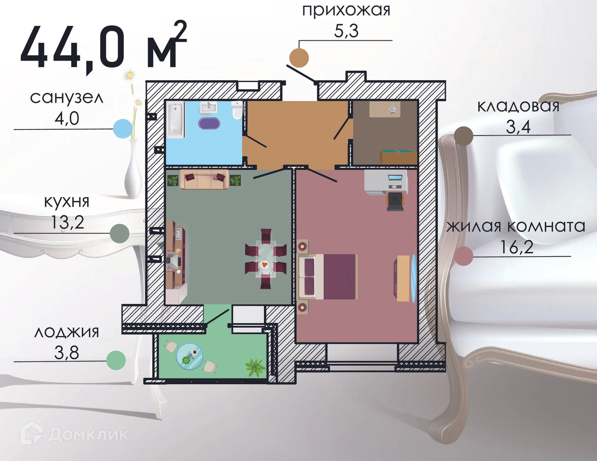 Фото квартиры в ЖК Оптимист