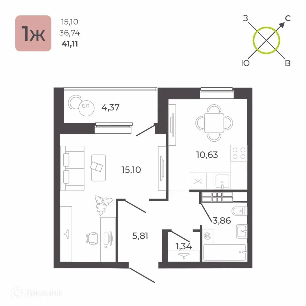 Фото квартиры в ЖК 12 квартал