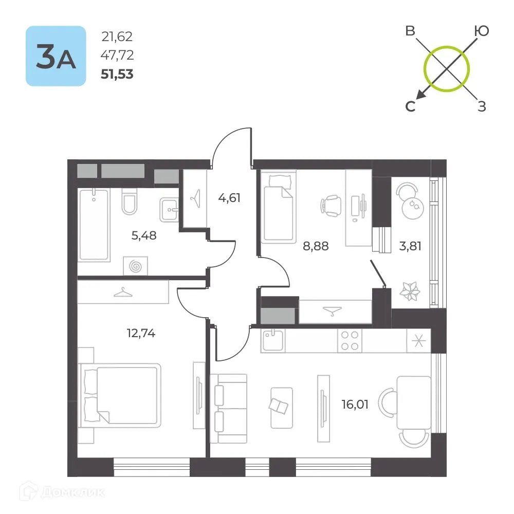 Фото квартиры в ЖК 12 квартал