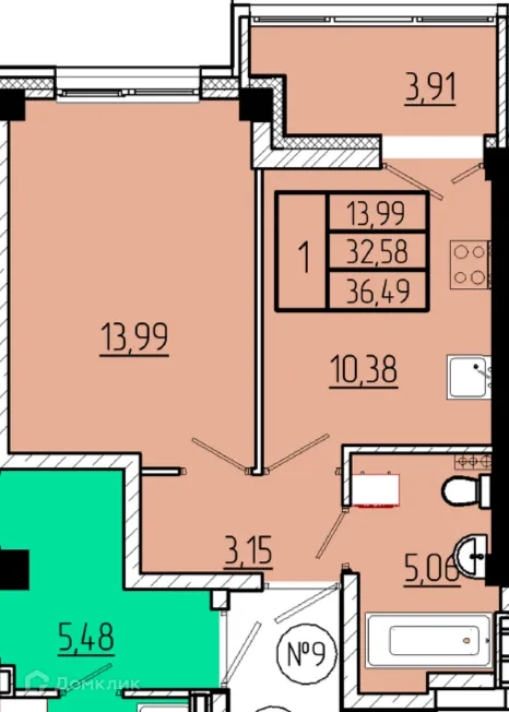 Фото квартиры в ЖК Волгоградская Звезда