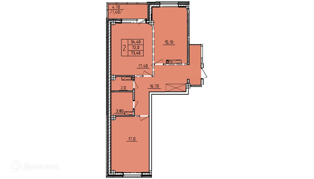 Фото квартиры в ЖК Волгоградская Звезда