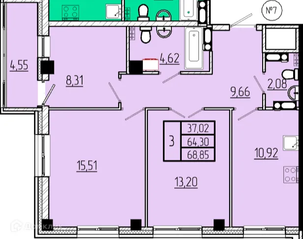 Фото квартиры в ЖК Волгоградская Звезда