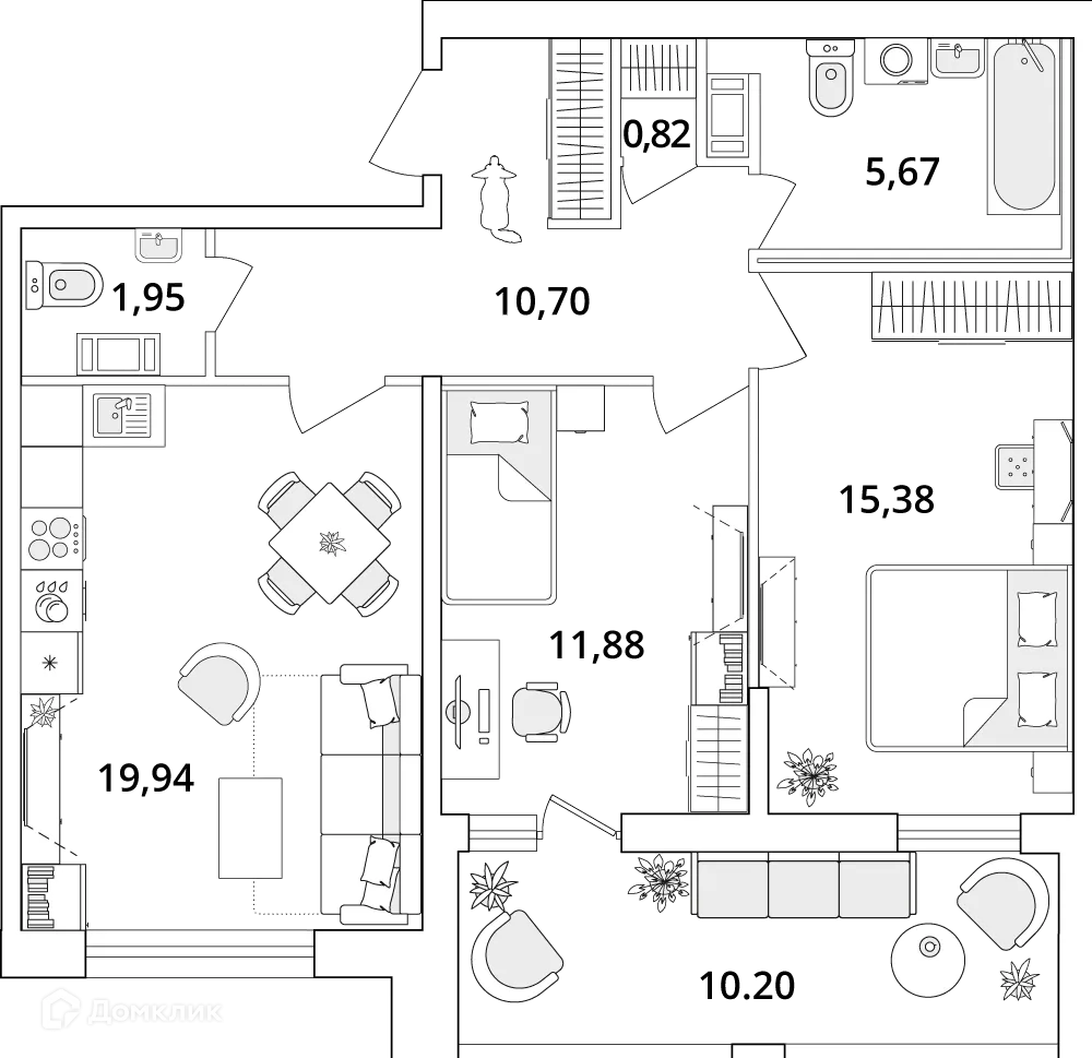 Фото квартиры в ЖК "Cube (Кьюб)"