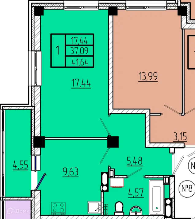 Фото квартиры в ЖК Волгоградская Звезда