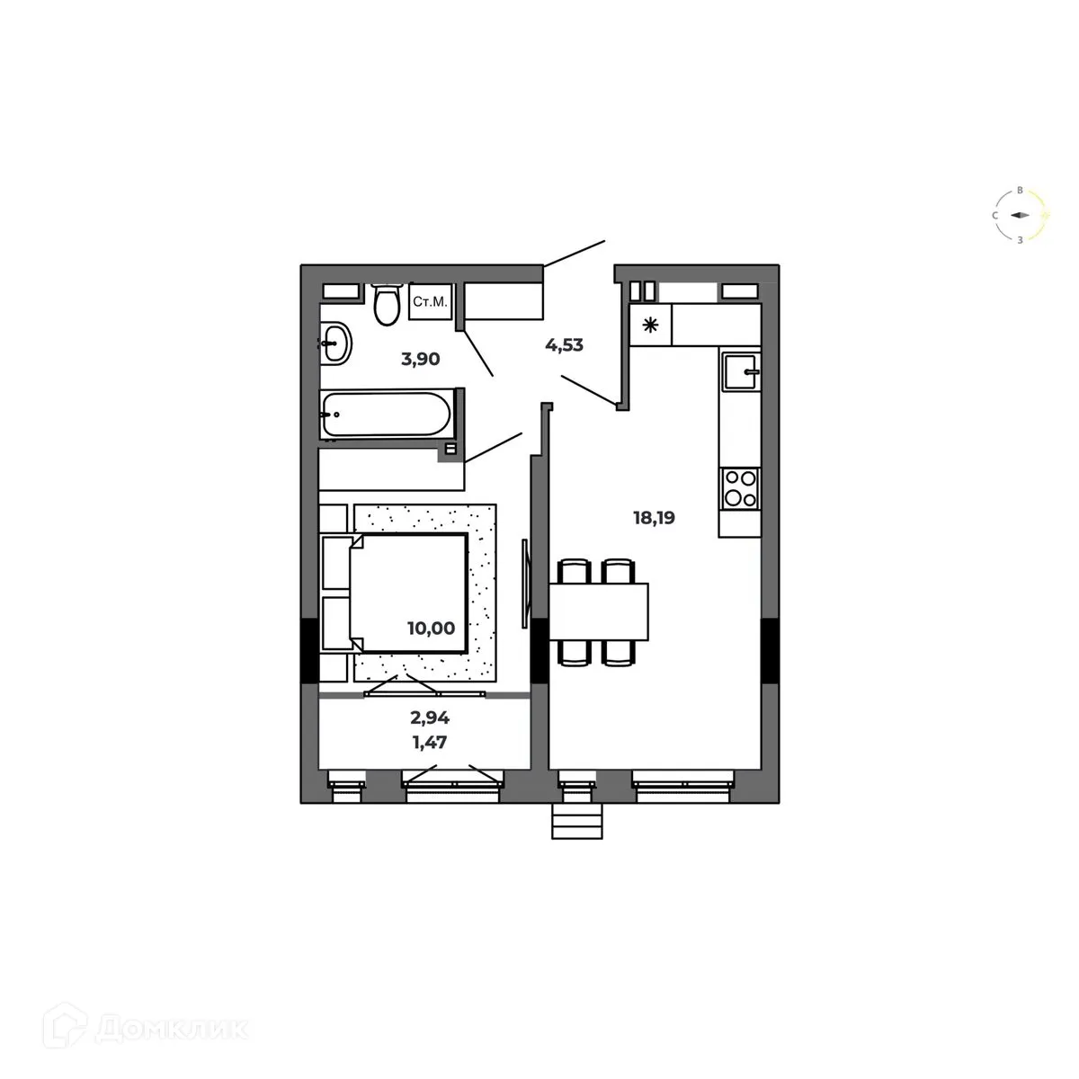 Фото квартиры в ЖК по ул. Красный Пахарь