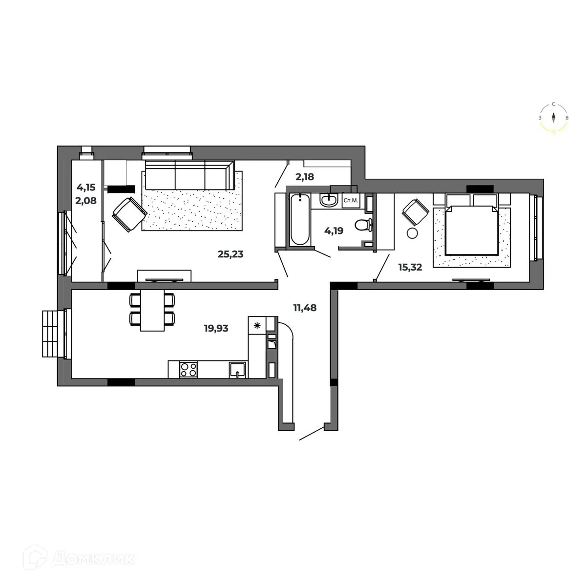 Фото квартиры в ЖК по ул. Красный Пахарь