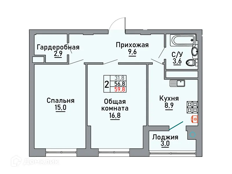 Фото квартиры в ЖК Октябрьский