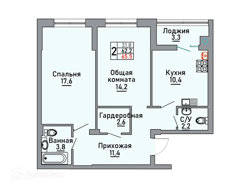 Фото квартиры в ЖК Октябрьский