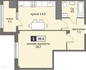 Фото квартиры в ЖК Клубный дом "Серов"