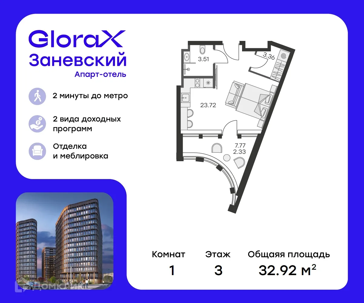 Фото квартиры в ЖК GloraX Заневский