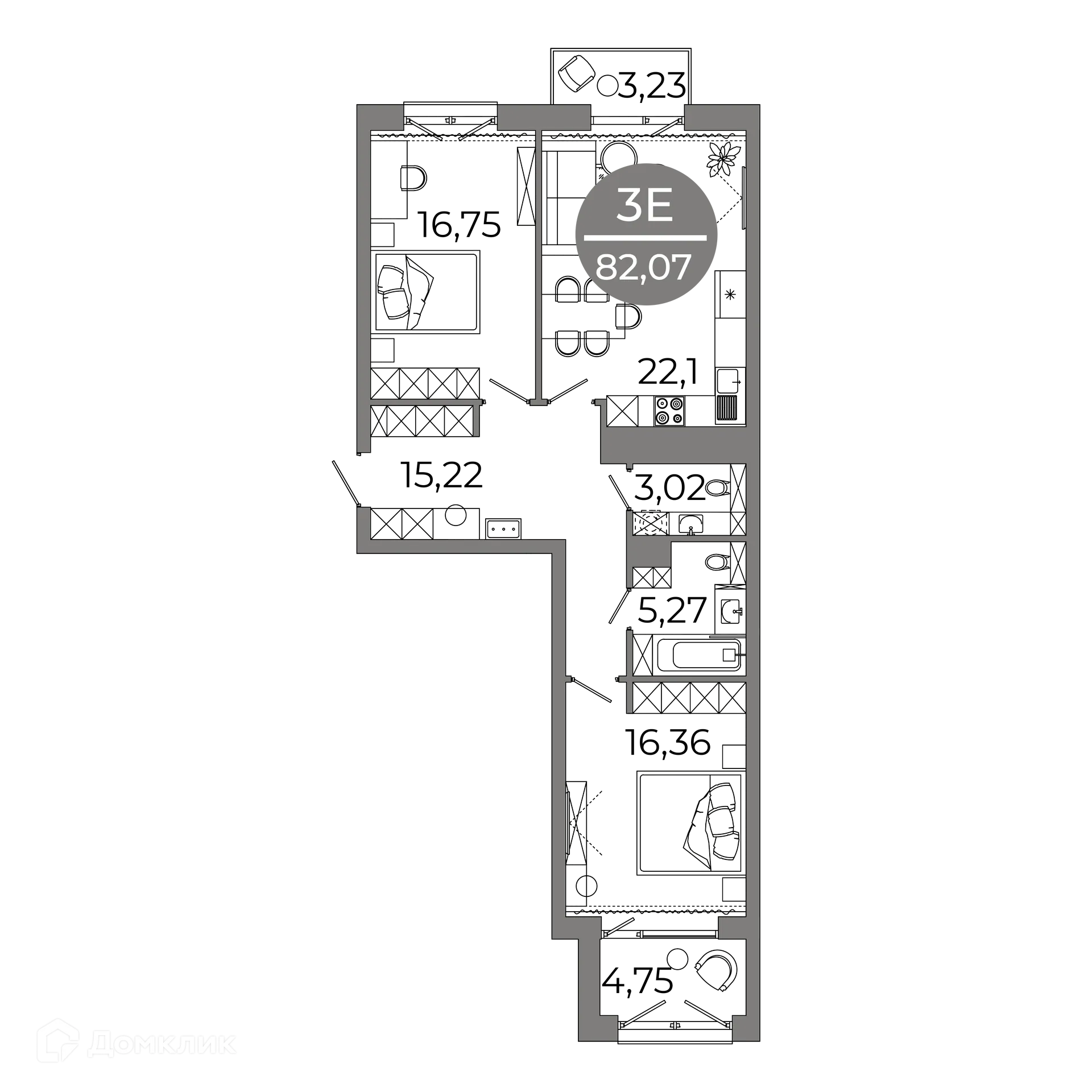 Фото квартиры в ЖК Клубный дом "905"