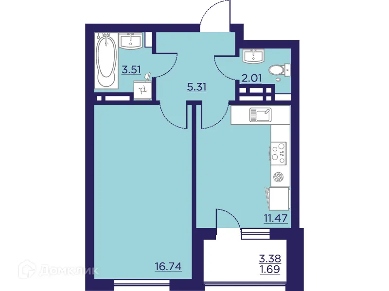 Фото квартиры в ЖК Городские Сады