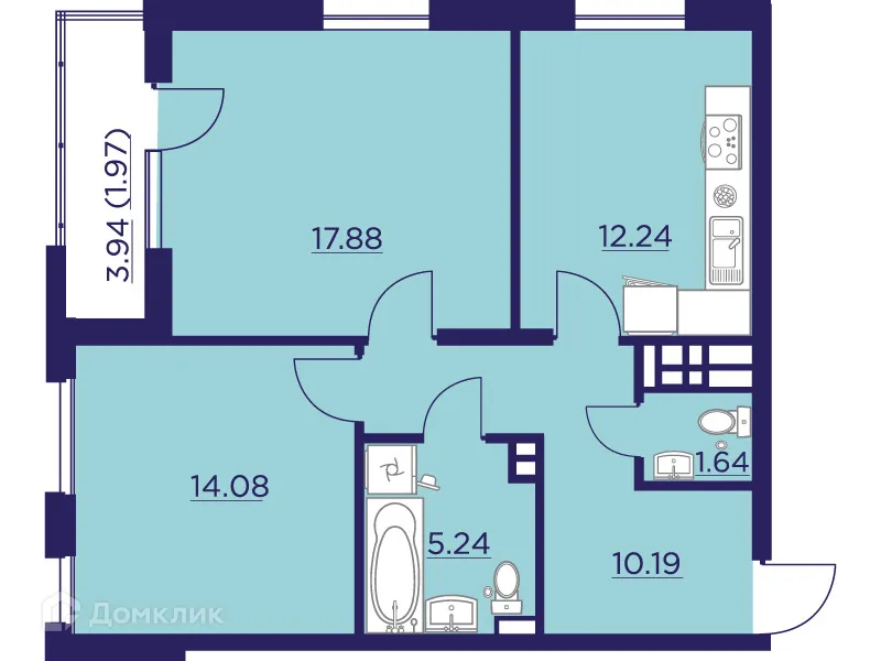 Фото квартиры в ЖК Городские Сады