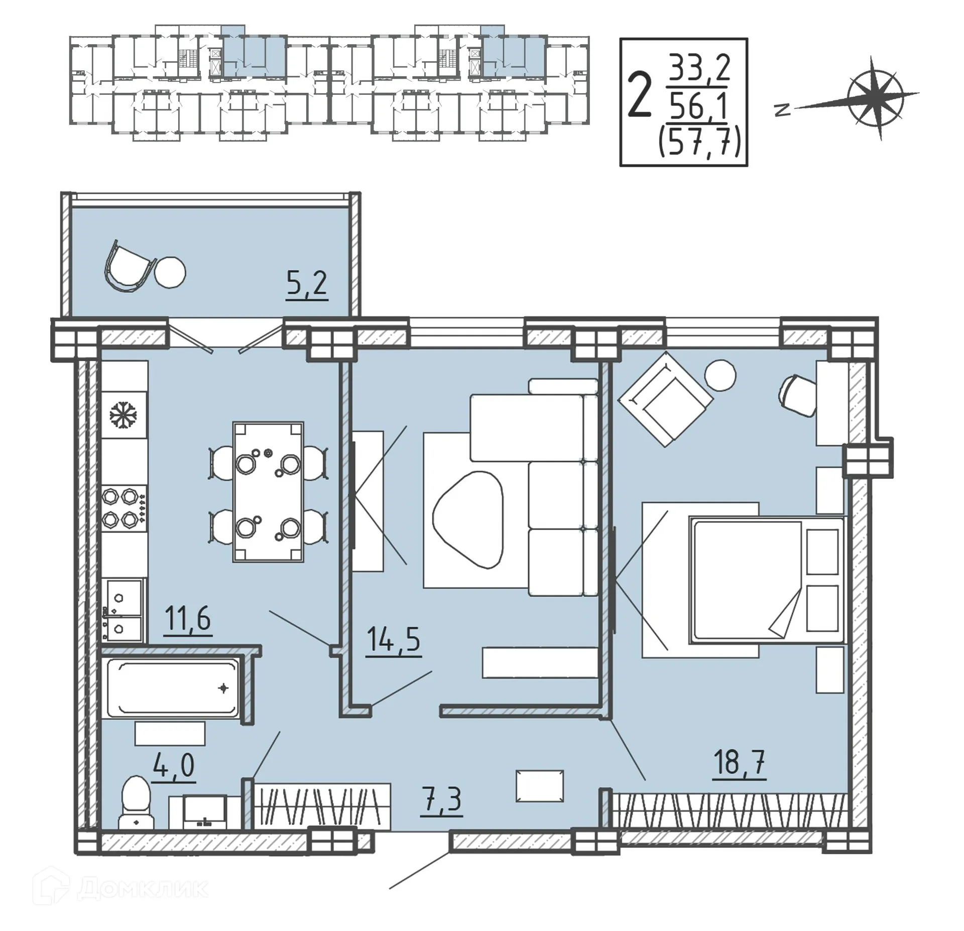 Фото квартиры в ЖК "Ю"