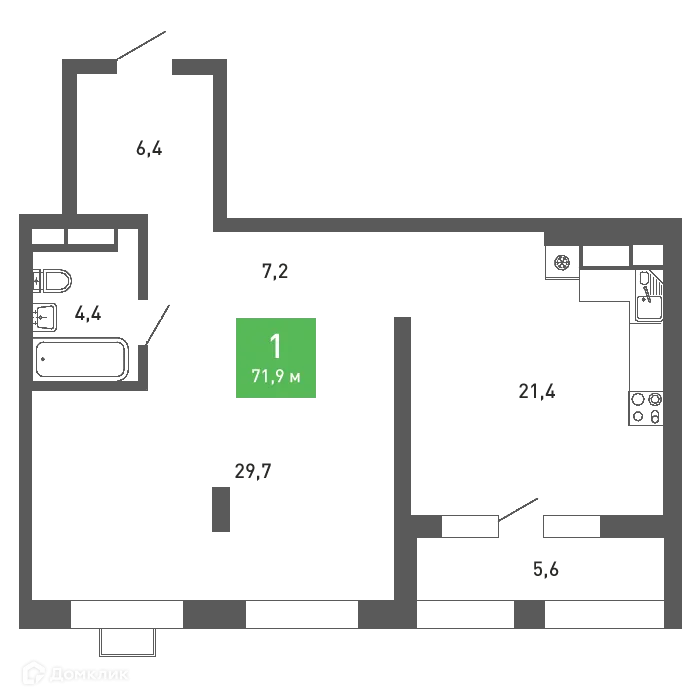 Фото квартиры в ЖК Ключи-клаб