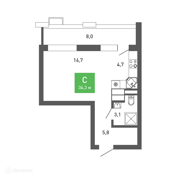 Фото квартиры в ЖК Ключи-клаб