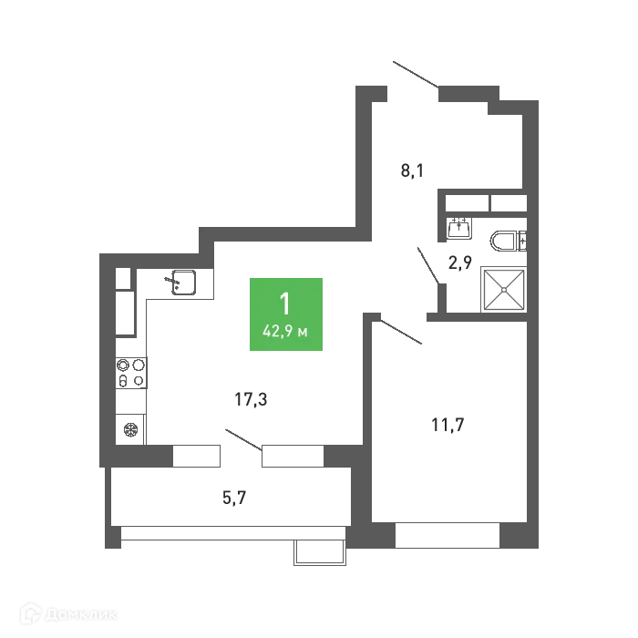 Фото квартиры в ЖК Ключи-клаб