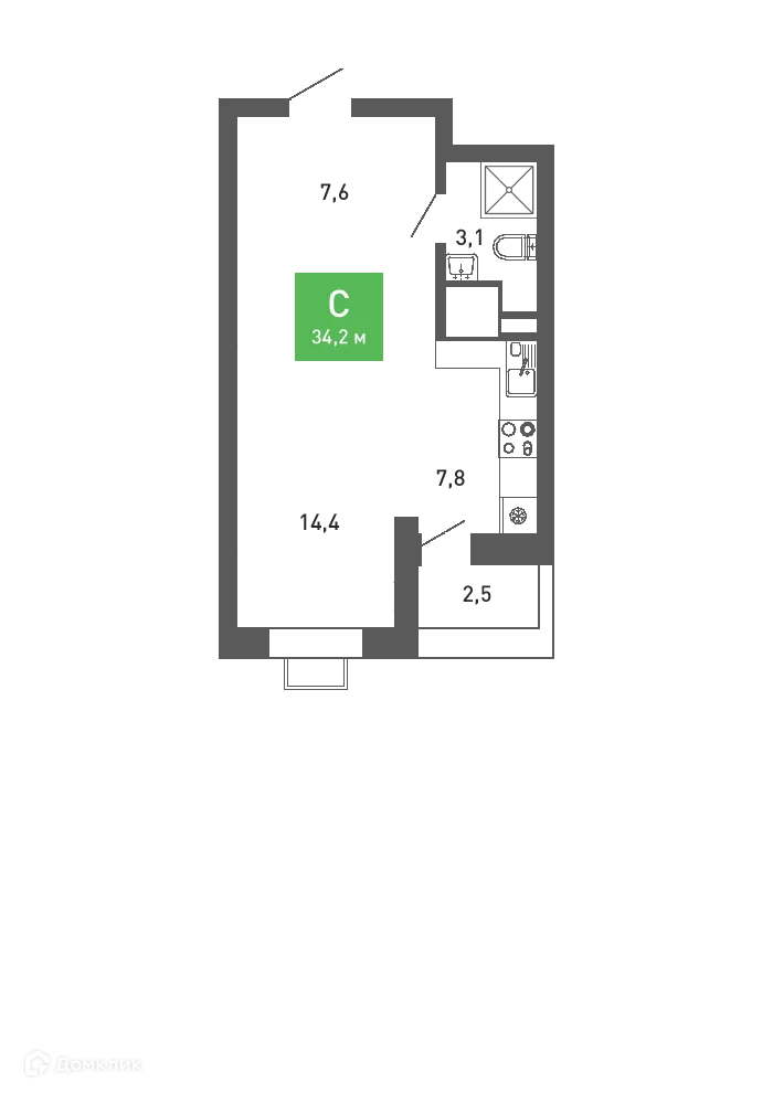 Фото квартиры в ЖК Ключи-клаб