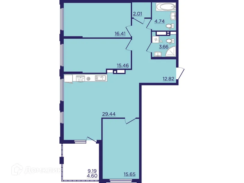 Фото квартиры в ЖК Городские Сады