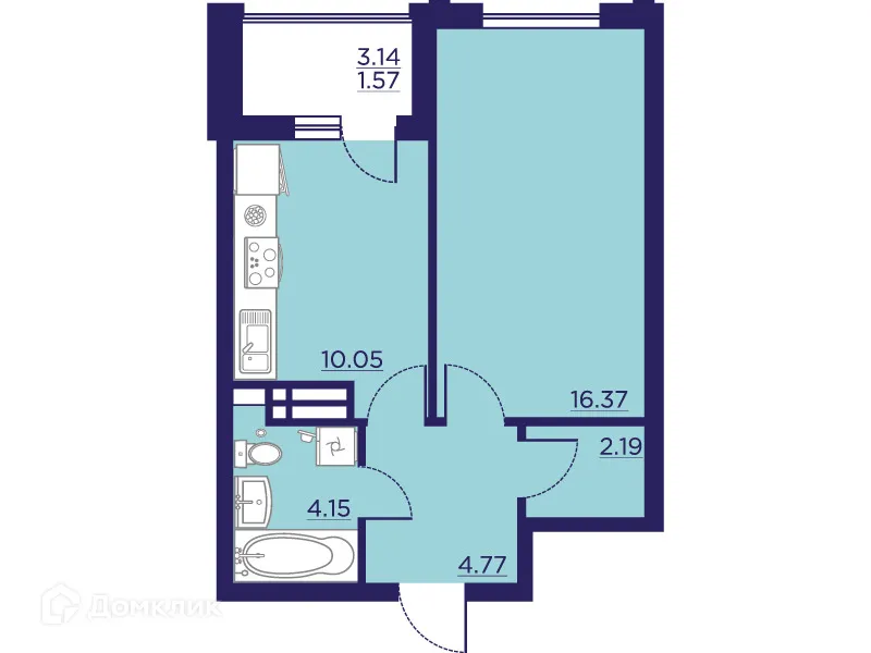 Фото квартиры в ЖК Городские Сады